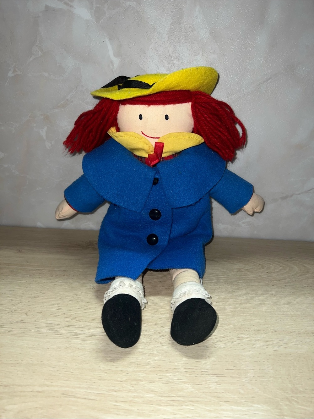 Vintage 1994 Eden Madeline Doll Plush Rag Doll w/ Original Outfit Coat Hat